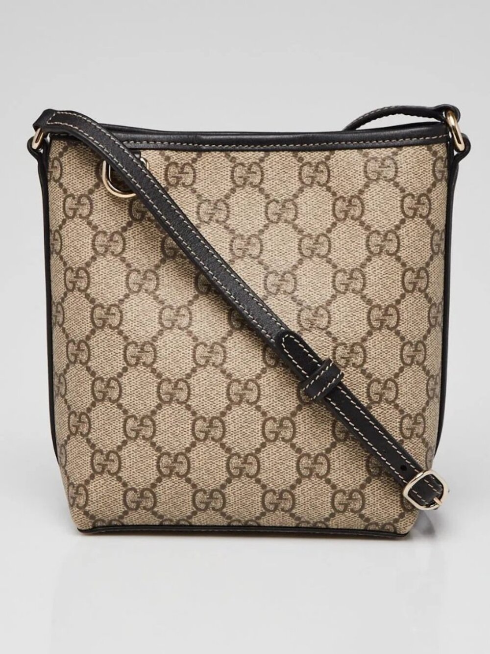 Gucci Beige/Ebony GG Coated Canvas Nano Emblem Bag